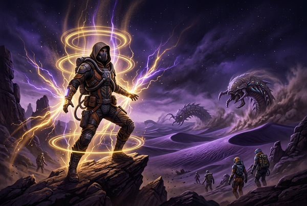Original artwork for Dune: Awakening leveling and battle pass services at Boosting Games