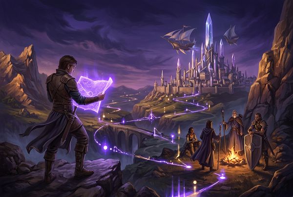 Original artwork for Final Fantasy XIV Online quests and campaign services at Boosting Games