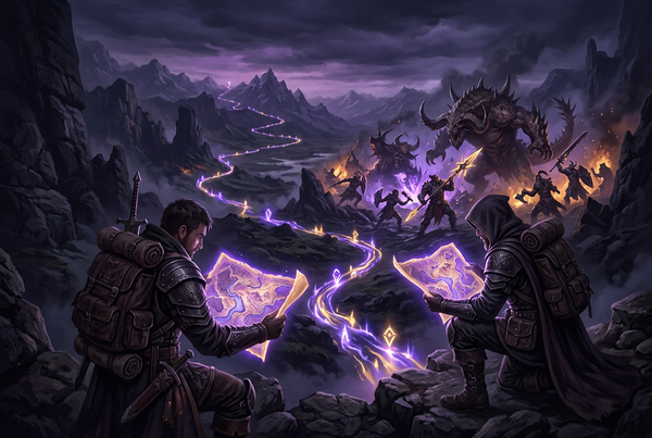 Original artwork for Monster Hunter Wilds quests and campaign services at Boosting Games