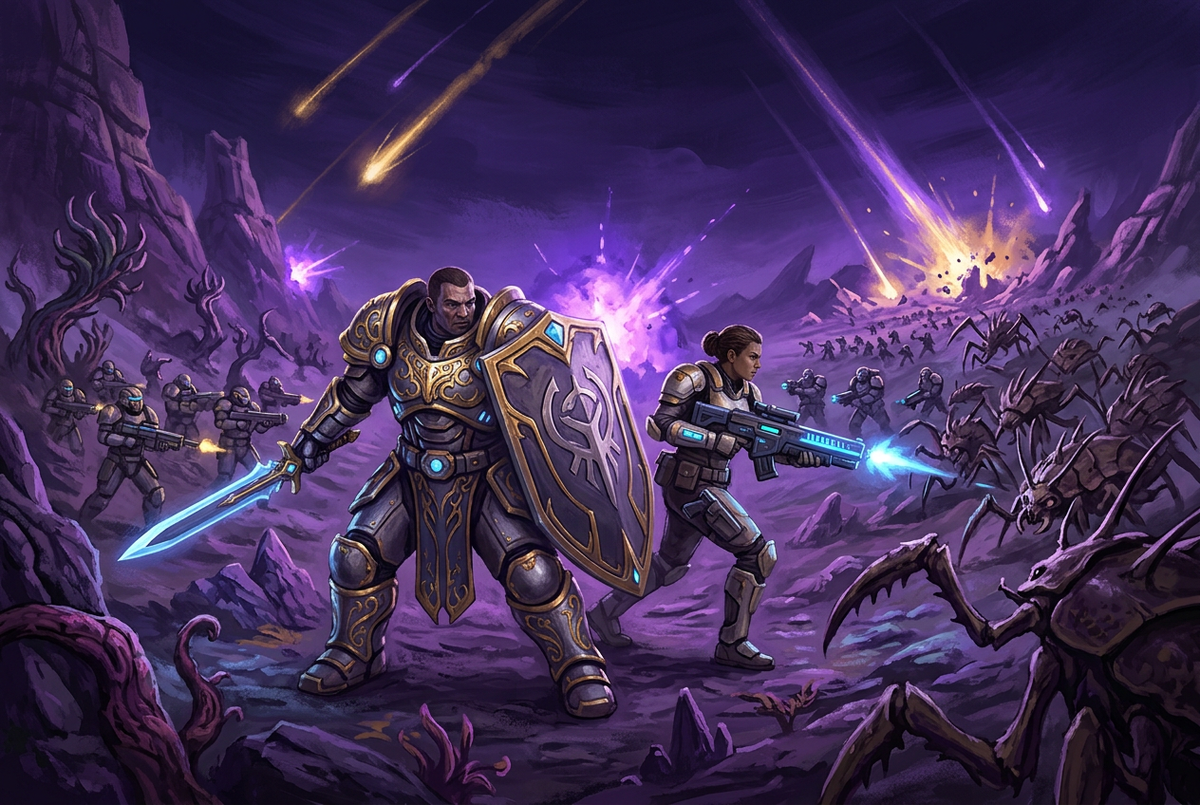 Original artwork for Helldivers 2 duo with a pro services at Boosting Games