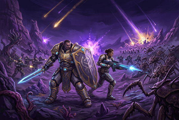 Original artwork for Helldivers 2 duo with a pro services at Boosting Games