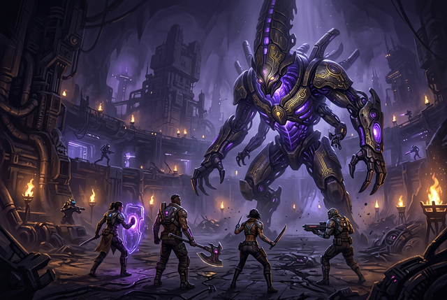 Original artwork for Marathon raid and dungeon carry services at Boosting Games