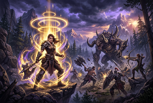 Original artwork for Monster Hunter Wilds leveling and battle pass services at Boosting Games