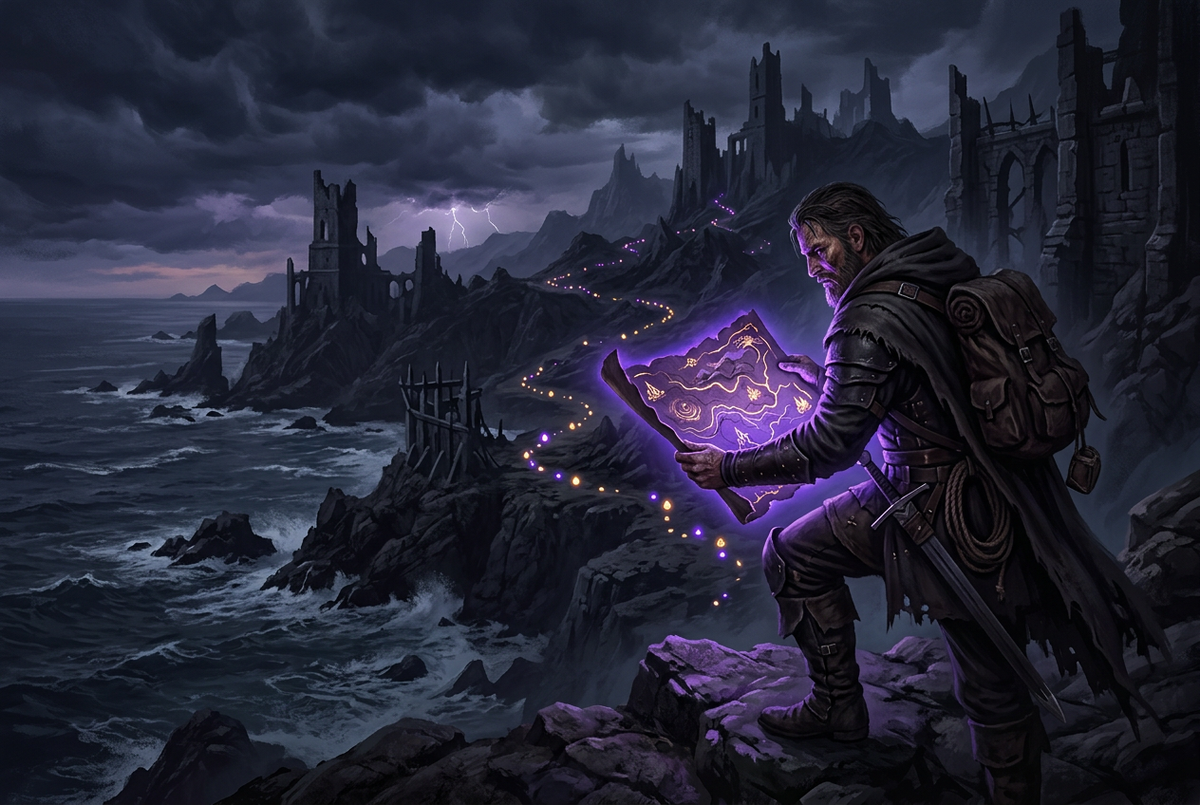 Original artwork for Path of Exile quests and campaign services at Boosting Games