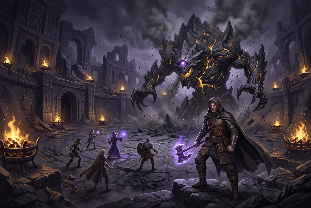 Original artwork for Path of Exile 2 raid and dungeon carry services at Boosting Games