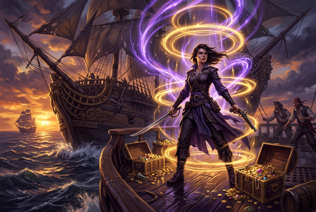 Original artwork for Sea of Thieves leveling and battle pass services at Boosting Games