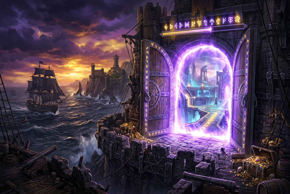 Original artwork for Sea of Thieves unlock and leveling services at Boosting Games