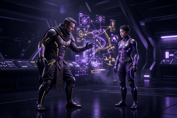 Original artwork for Warframe coaching services at Boosting Games