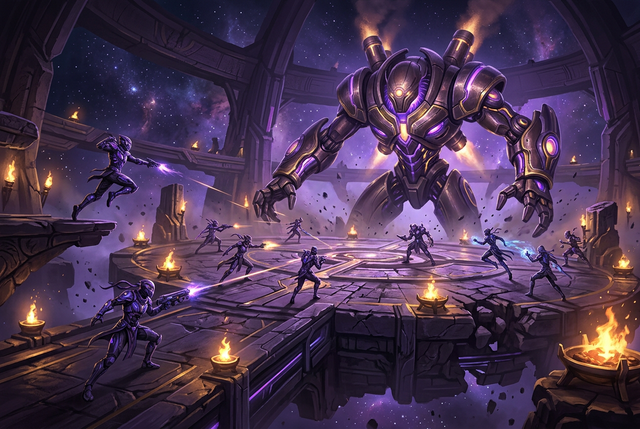 Original artwork for Warframe raid and dungeon carry services at Boosting Games