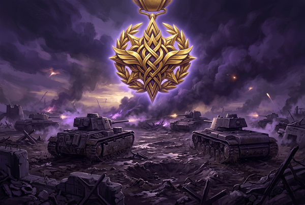 Original artwork for World of Tanks badges and achievements services at Boosting Games