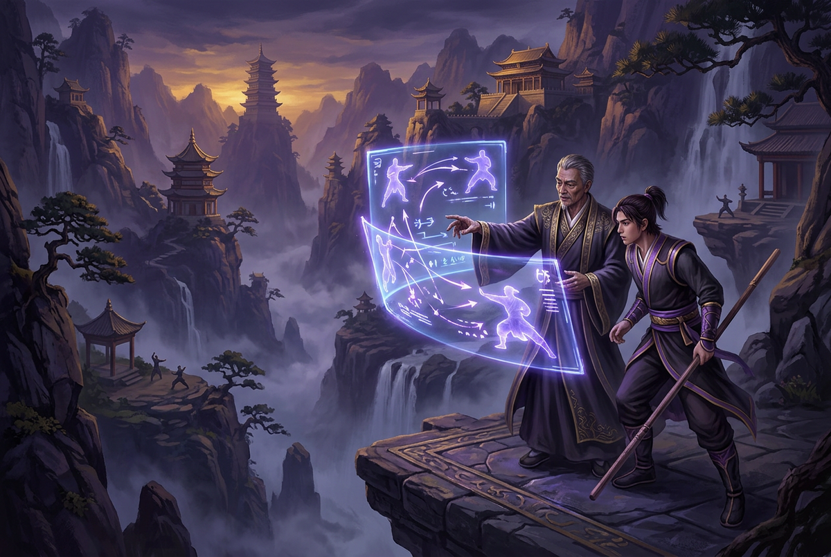 Original artwork for Where Winds Meet coaching services at Boosting Games