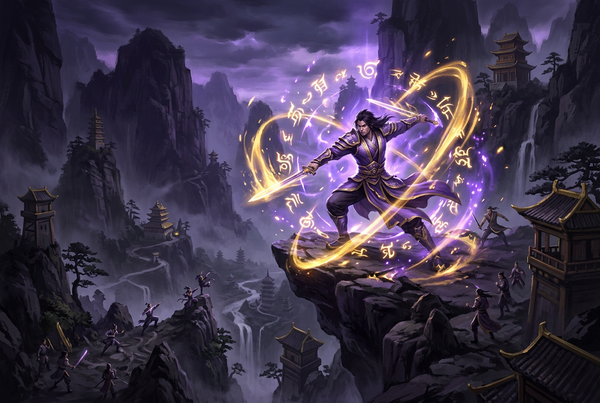 Original artwork for Where Winds Meet mastery services at Boosting Games