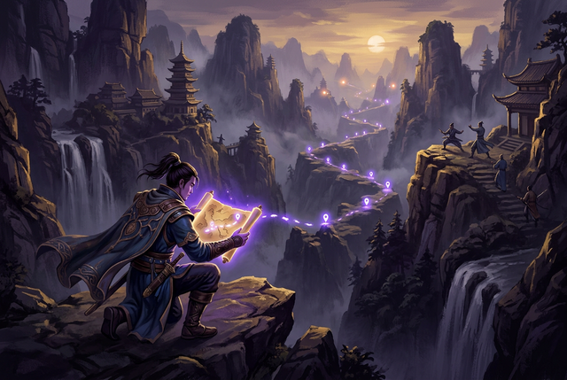 Original artwork for Where Winds Meet quests and campaign services at Boosting Games